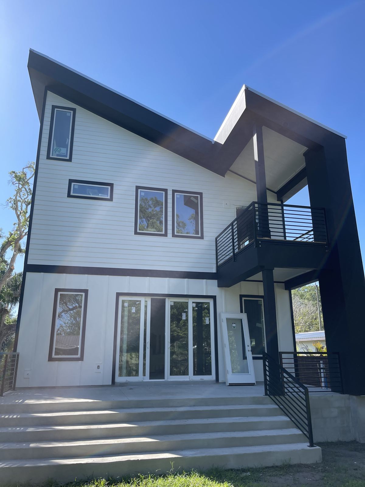 Finished modern home exterior renovation